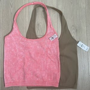 💕 2/$25 NWT SET OF TWO American Eagle Cropped Halter Tops